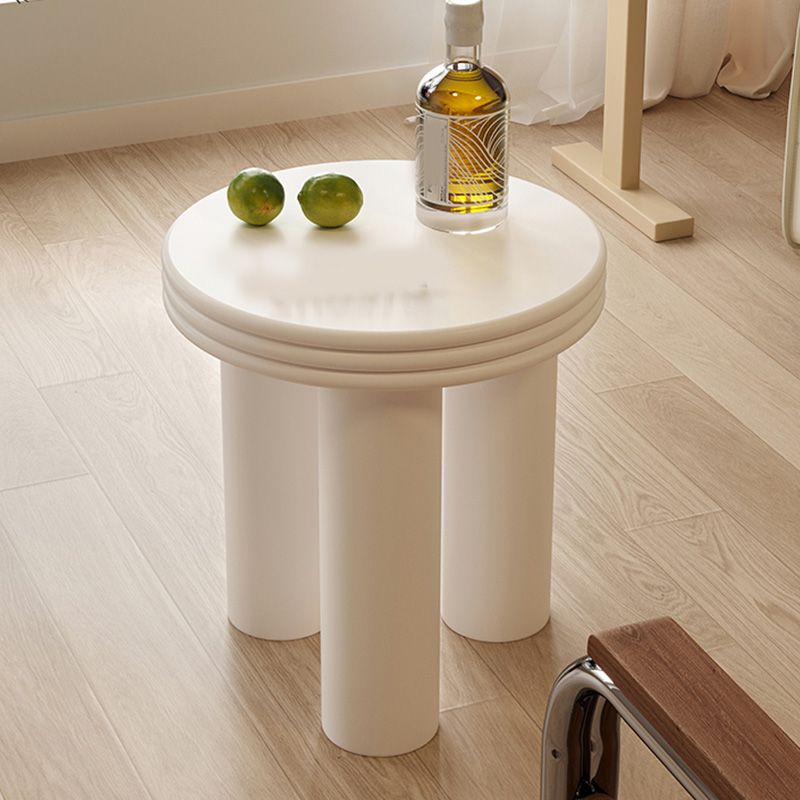 Modern Round Side Table 3 Legs End Table with Round Wood Top