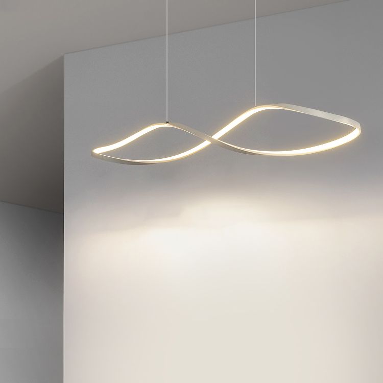 Linear Shape Island Pendant Contemporary Style Metal 1 Light Island Pendant Light