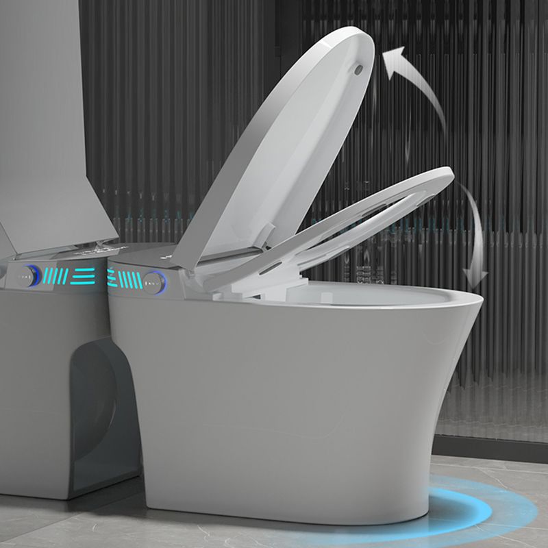 Contemporary Floor Mount Toilet Heated Seat Included Urine Toilet for Bathroom