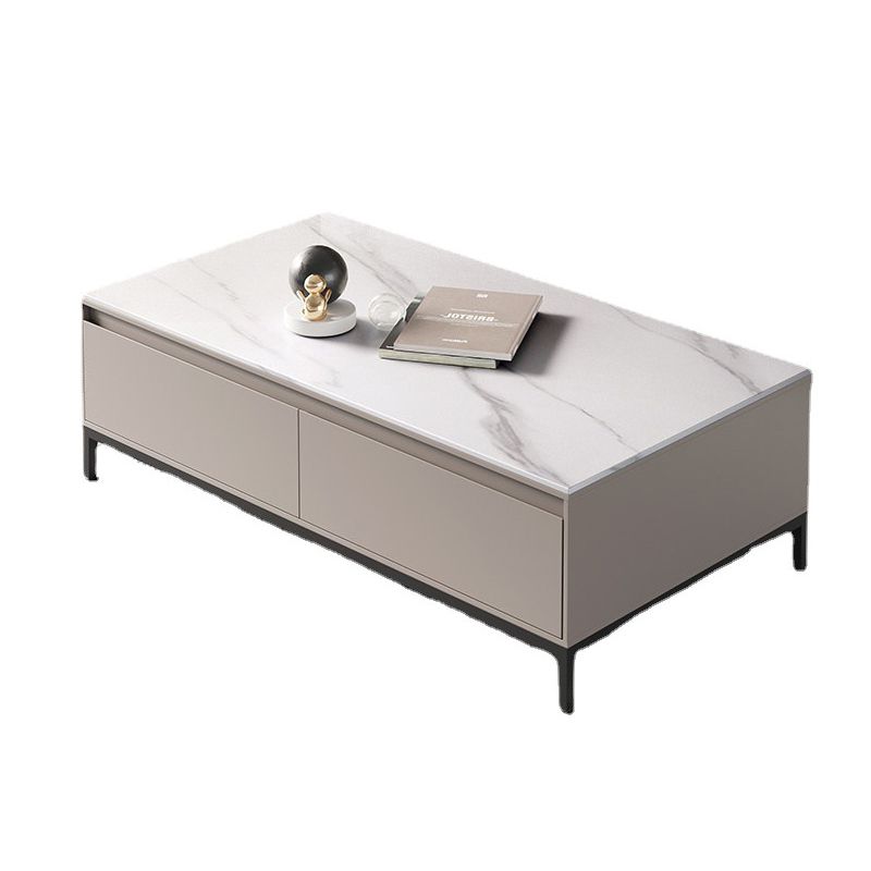 No Distressing Rectangle Cocktail Table Slate Single Coffee Table