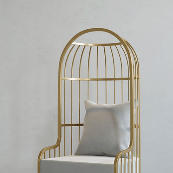 Glam Fabric Arms Included with Pillow Basic Four Leg Accent Armchair