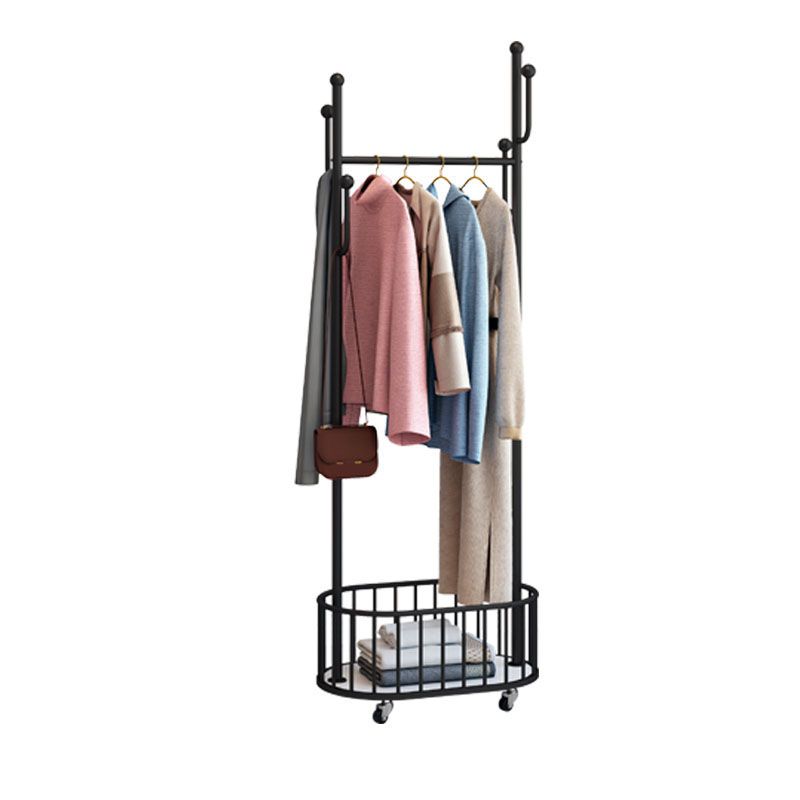 Glam Coat Rack Metal Hooks Shelving Included Free Standing Hall Stand