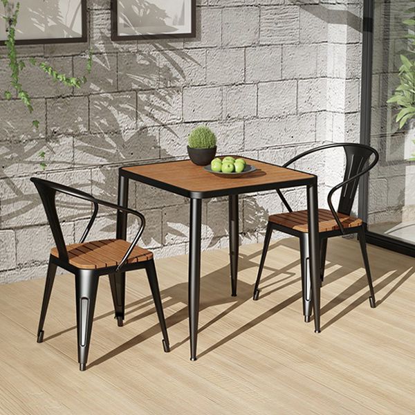 Industrial Style Dining Table 4 Metal Base Table for Home Kitchen Dinner