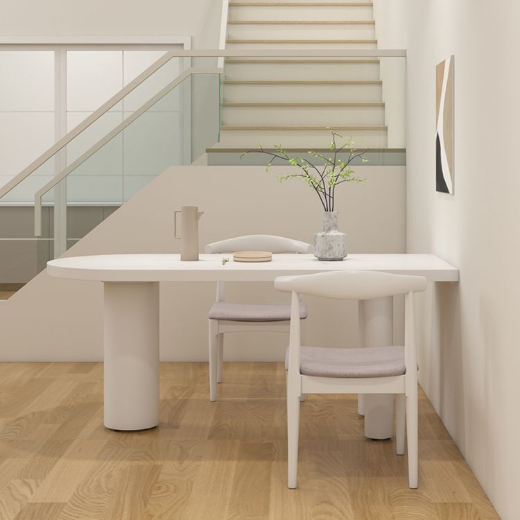 Wood Top Dining Table with 3 Legs Modern Simple Table for Restaurant