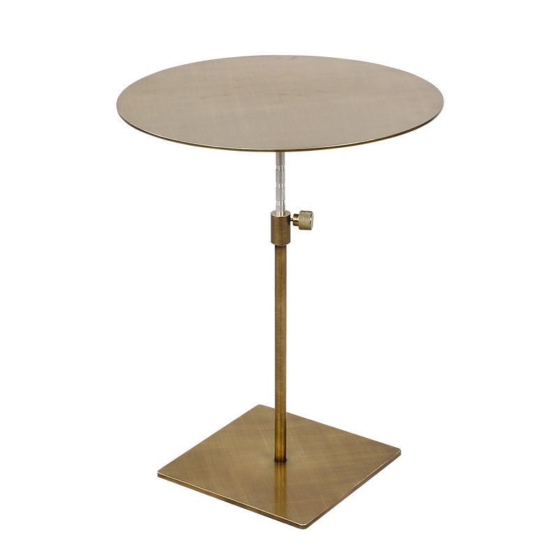 Glam Gold/Chrome Sofa Side Table Stainless Steel Pedestal End Table