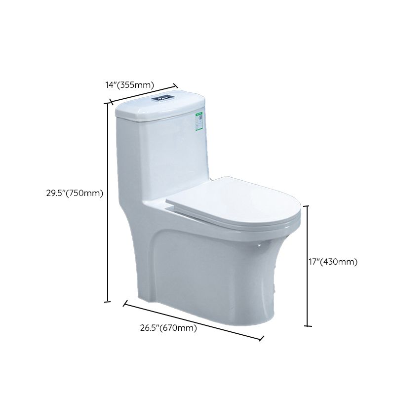 Modern Floor Mount Flush Toilet White Urine Toilet with Slow Close Seat for Bathroom