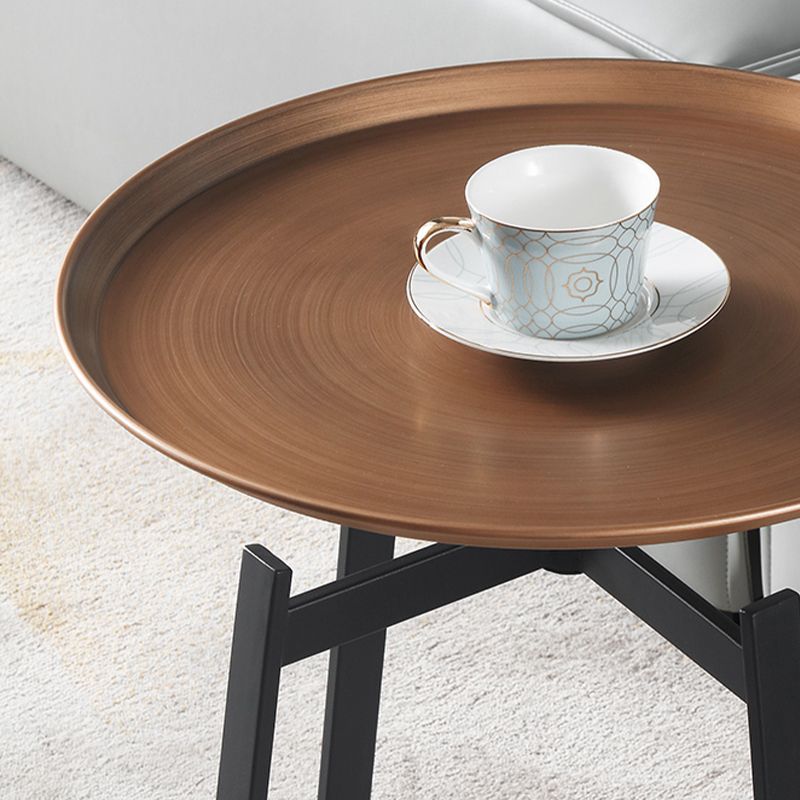 4 Legs Round Corner Table Side Tray Top End Table for Living Room