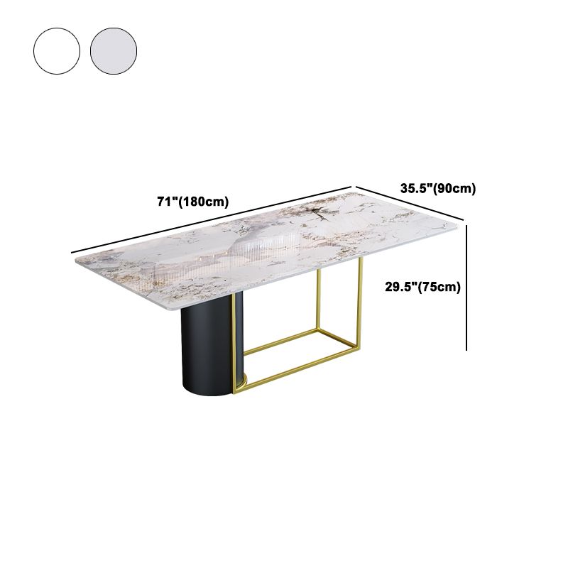 Nordic 1/5 Pieces Dining Set Rectangle Stone Dining Table for Living Room