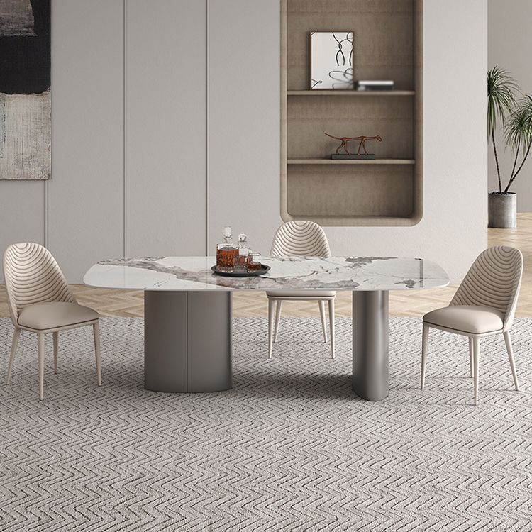 Modern Sintered Stone Top Dining Set Rectangle 1/4/5/6 Pieces Dining Table with Chairs