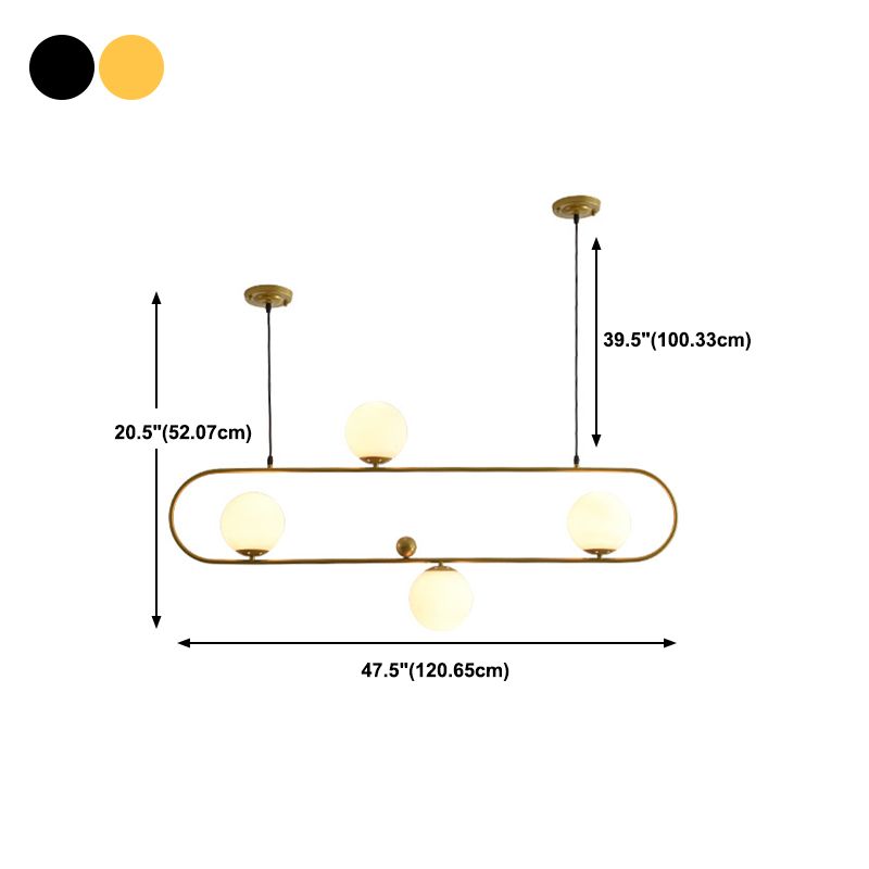Glass Ball Shape Chandelier Light Modern Style Multi Lights Chandelier Light Fixture