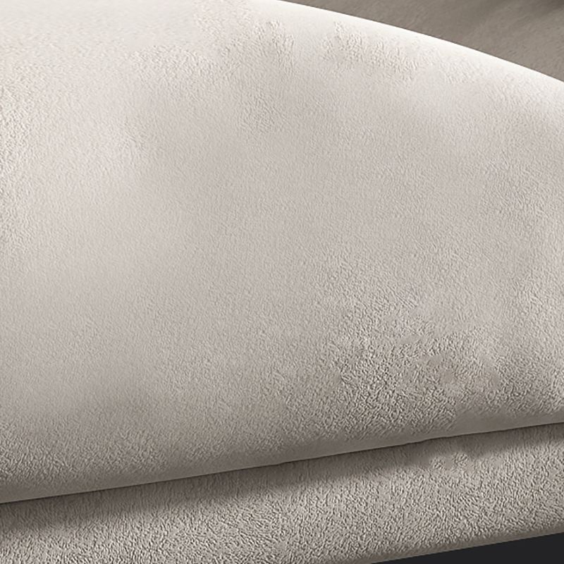 Velvet Modern Standard Sofa 35.5"W Square Arm Sofa with Bolster Pillows for Living Room