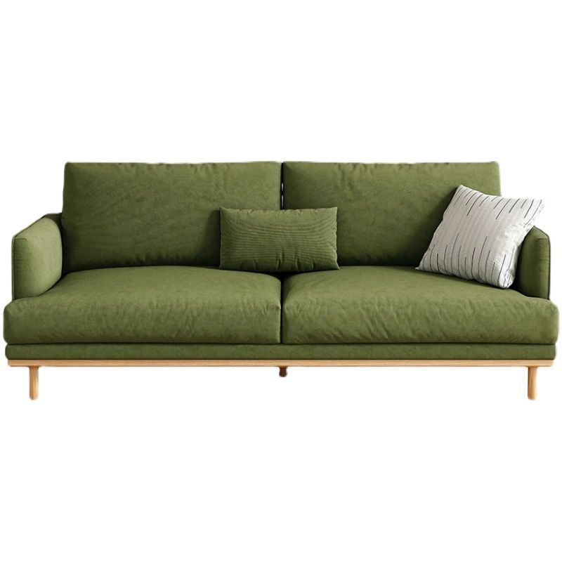 Velvet Flared Arm Sofa Loose Back 35.4"W Modern Sofa for Living Room
