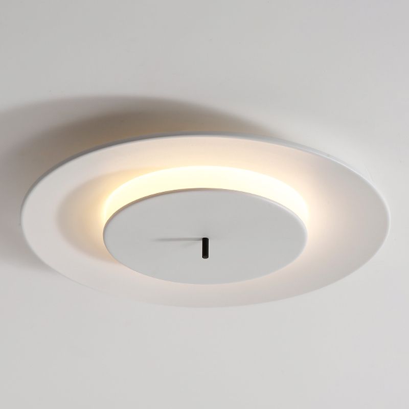 Modern Nordic LED Flush Mount Wrought Iron Macaron Ceiling Fixture with Acrylic Shade