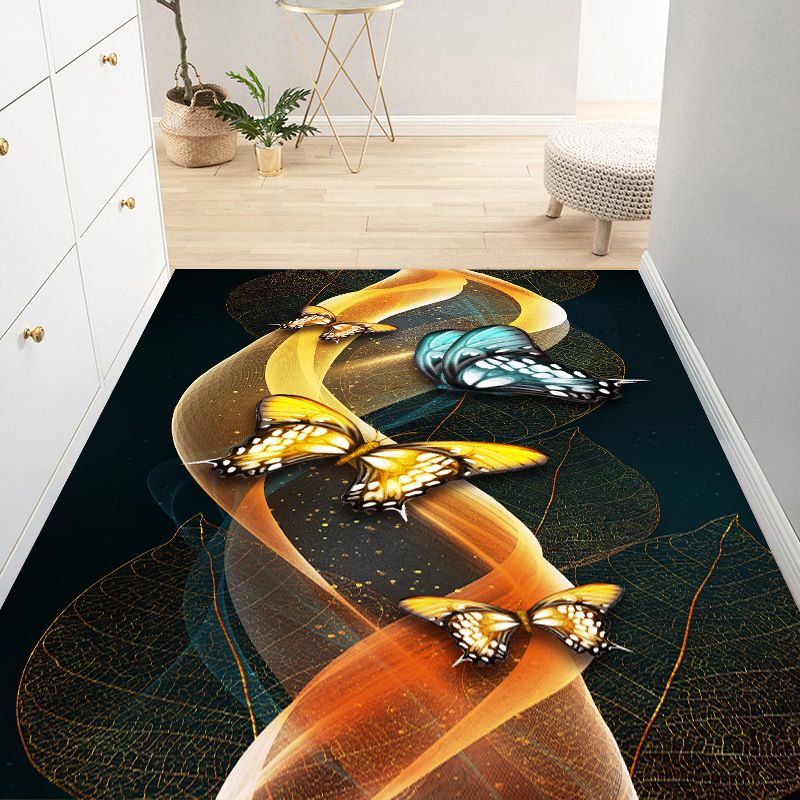 Moderner Teppich Polyester glänzender Teppich Färbung widerstandsfähiger Teppich für Wohnzimmer