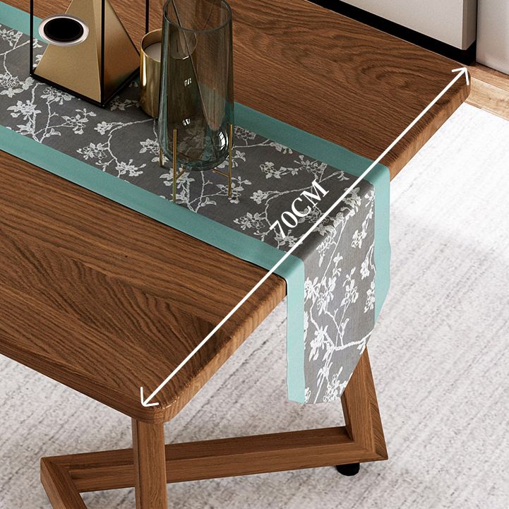 Mesa de comedor moderna con forma rectangular, mesa fija de color madera con madera