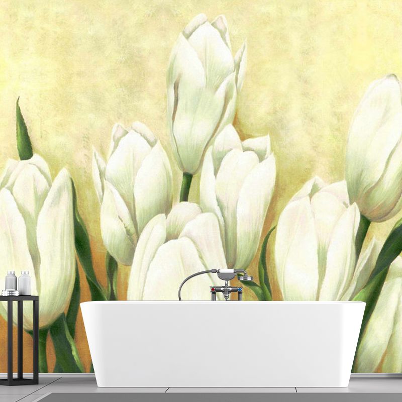 Beautiful Tulip Wall Mural Decal for Living Room Flower Print Wall Art, Custom Printed