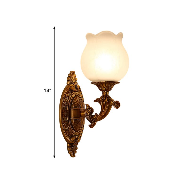 Petal Milk Glass Wall Light