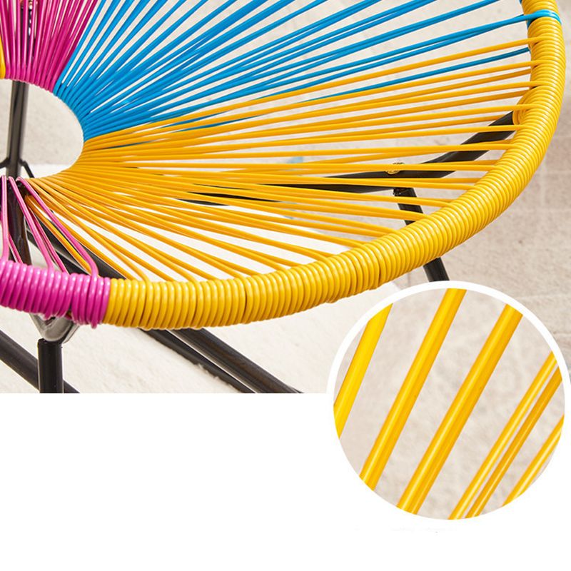 Modern Indoor Rattan Rocking Chair Single Rocking Chair for Living Room and Bedroom