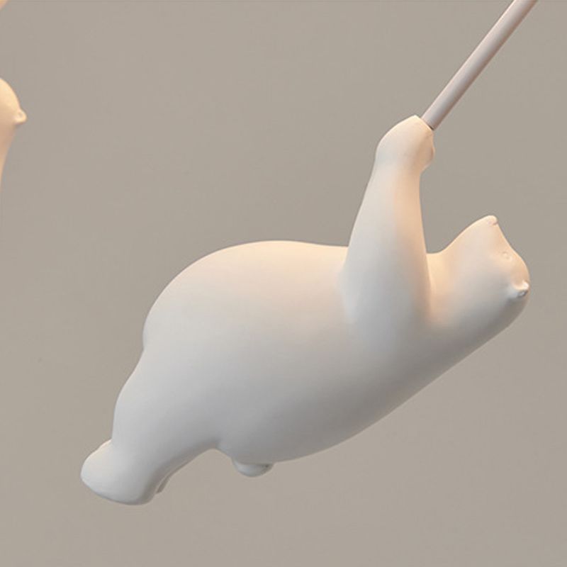 Cartoon 1-Light Ceiling Light White Balloon Shape Glass Flush Mount Light Fixture