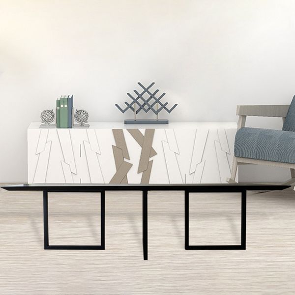 Mesa de comedor de rectángulo industrial de metal mesa de madera maciza para comedor