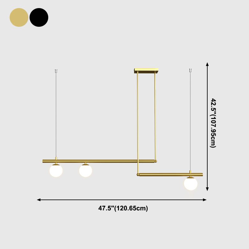 Moderne Stil sphärischer Anhänger Lichter weiße Glashängeanhänger Lichter