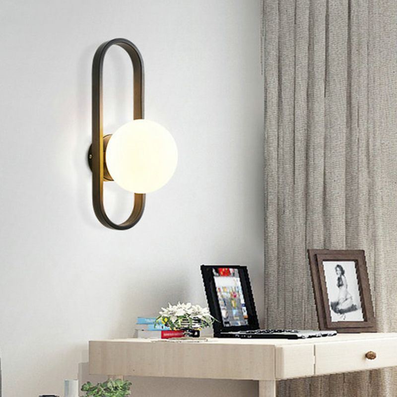 Modernist Wall Sconce Globe Glass Sconce Lighting for Bedroom