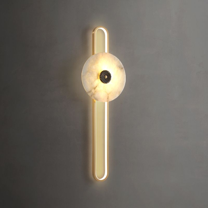 2 - Light Gold LED Bath Bar Solid Brass Post Modern Bathroom Vanity Lighting