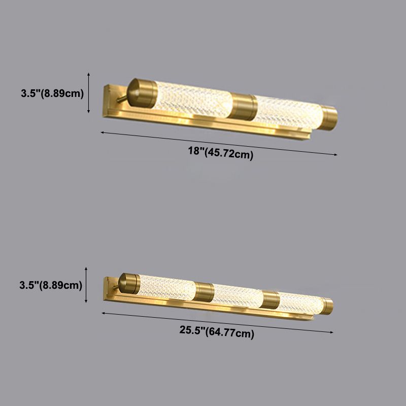 Moderne stijl messing ijdelheid wandlampen cilindrische multi -lights ijdelheid verlichting ideeën