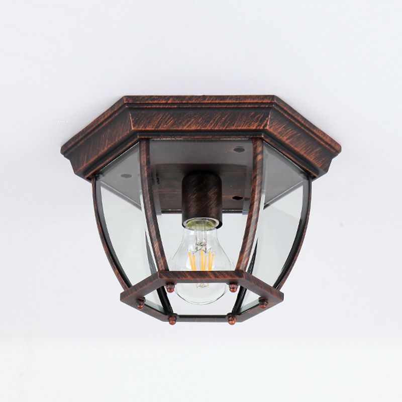 Metal Geometric Flush Mount Lamp Industrial Style Multi Lights Flush Ceiling Lights