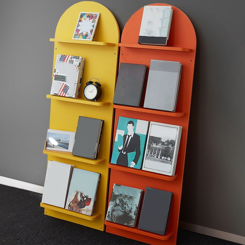 Scandinavian Wooden Bookcase Standard Closed Back Bookshelf with Shelves