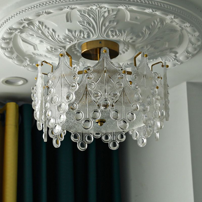 Nordic Glass Ceiling Light Simple Flush Mount Light Fixture for Sitting Room
