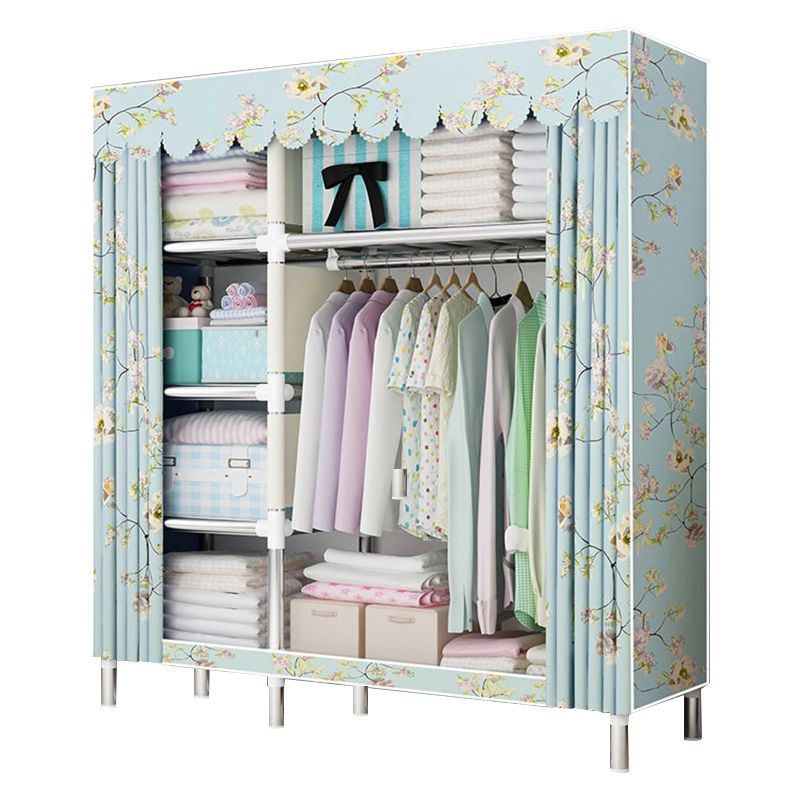 Contemporary Style Wardrobe Armoire Bedroom Armoire with Leg and Shelves