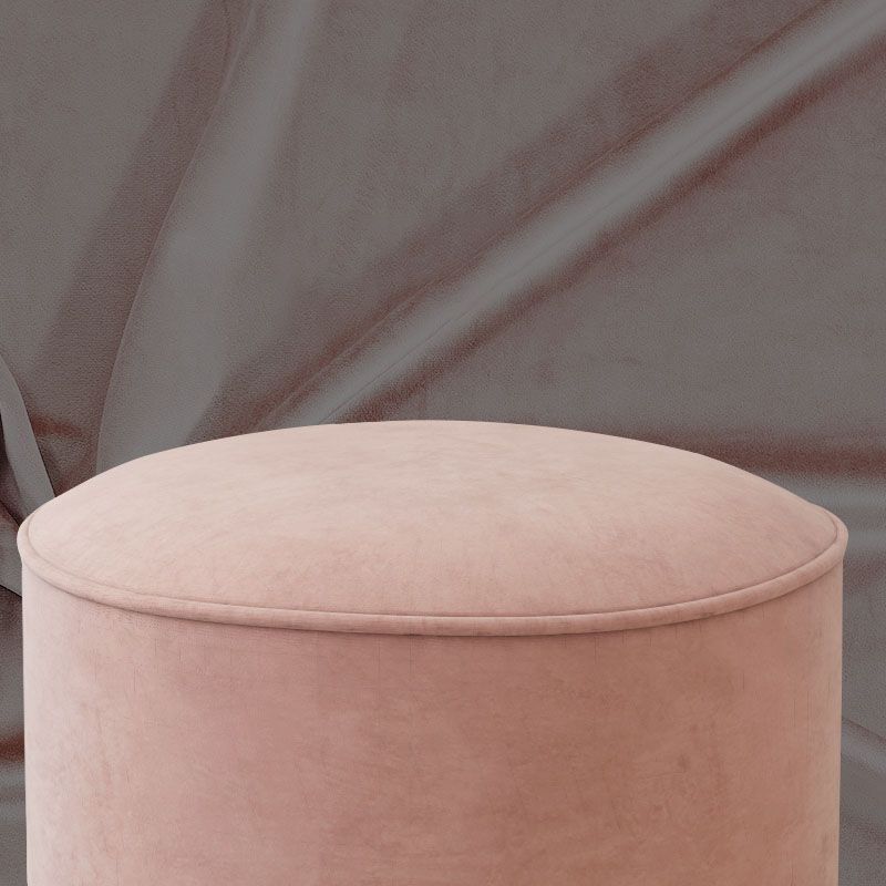 Solid Color Flannel Standard Stool Modern Style Simple Household Round Stool
