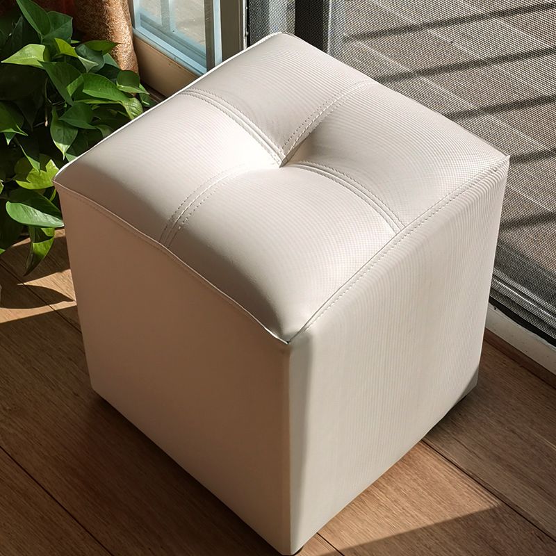 Black Modern Pouf Water Resistant Square Pouf for Home Decor