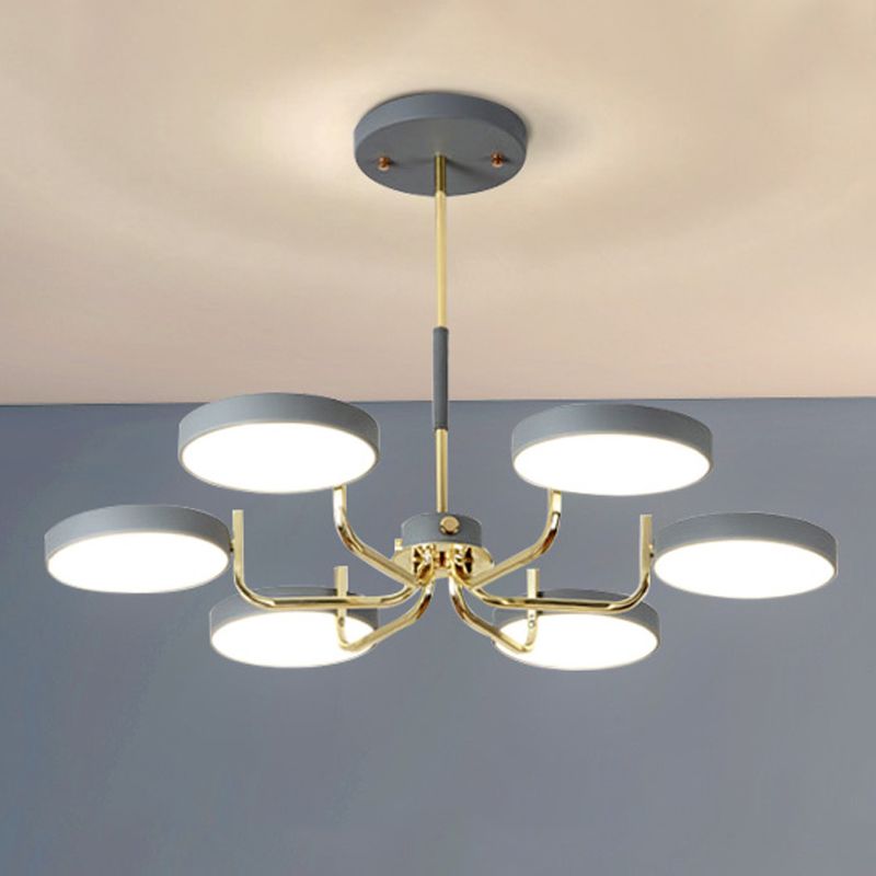 Modern Sputnik Chandelier Light Fixtures Acrylic LED Hanging Lamp for Living Room