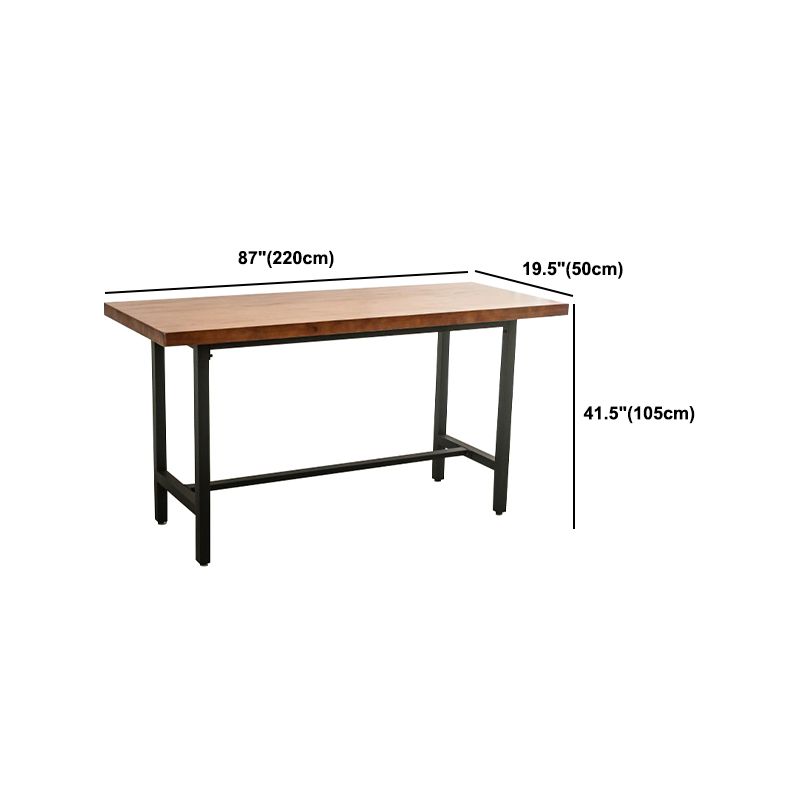 Industrial 1/2/9 Pieces Solid Wood Bar Table Set Rectangular Counter Set for Home Use