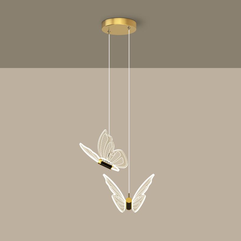 LED Butterfly Schatten Anhänger Kronleuchter nordisch Luxusstil Schmetterlingsleuchte für Wohnzimmer