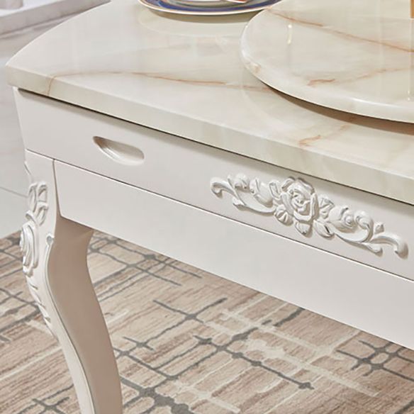 Glamstil Küche Marmor Top Möbel der Standardhöhe formelle Esszimmertable Set