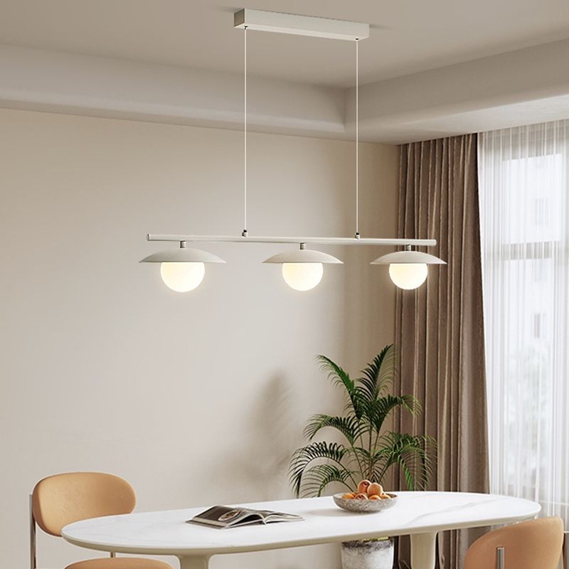 3/4-Light Modernism White Kitchen Island Lighting LED Island Pendant Lighting