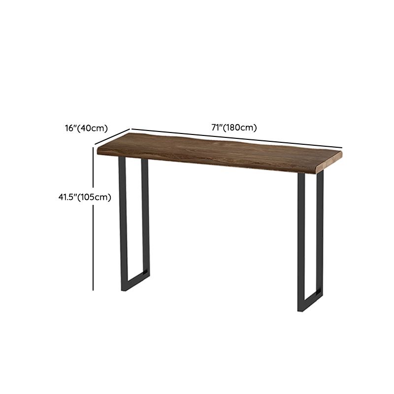 1/3 Pieces Brown Wood Top Bar Set with Stools Industrial Rectangle Pub Table Set