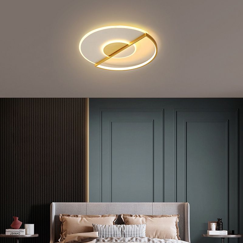 Minimalisme Ronde LED-plafondlamp Postmoderne stijl Acrylkap Inbouwlamp voor studeerkamer Eetkamer