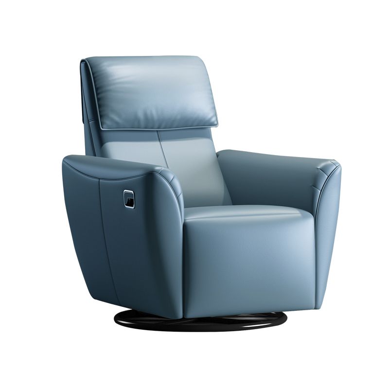 Genuine Leather Convertible Chair 33.46" L x 39.37" W x 40.15" H Swivel Chair