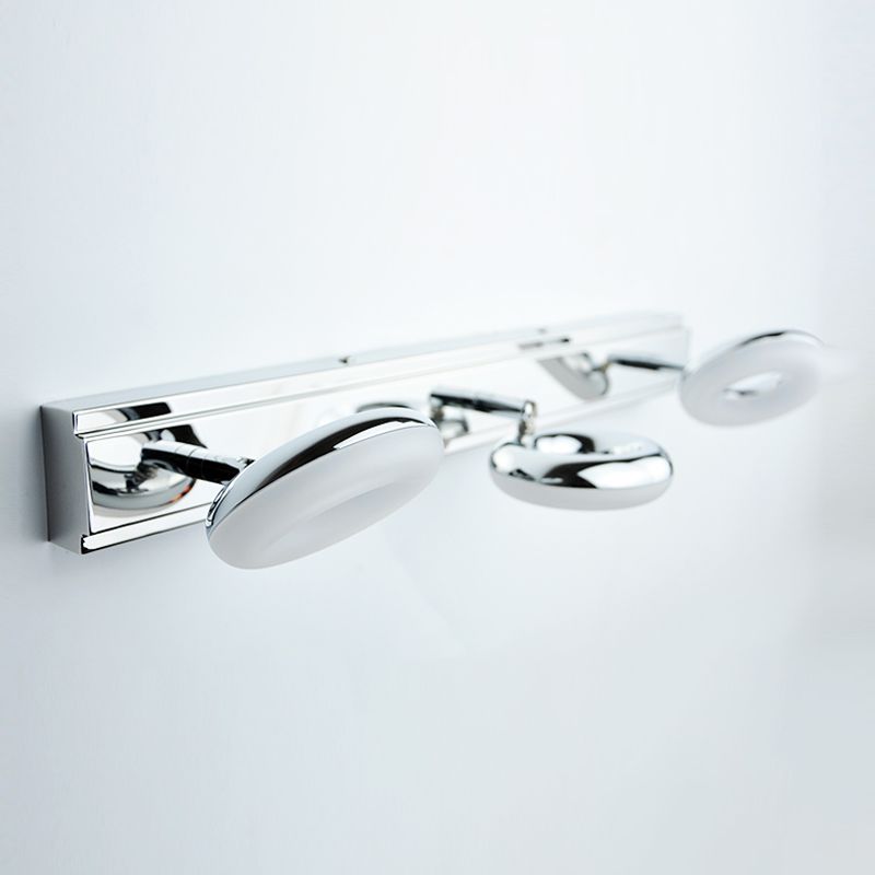 Lámpara de espejo simple moderno lámpara de espejo de acero inoxidable de acero inoxidable luz de espejo de maquillaje ajustable para baño