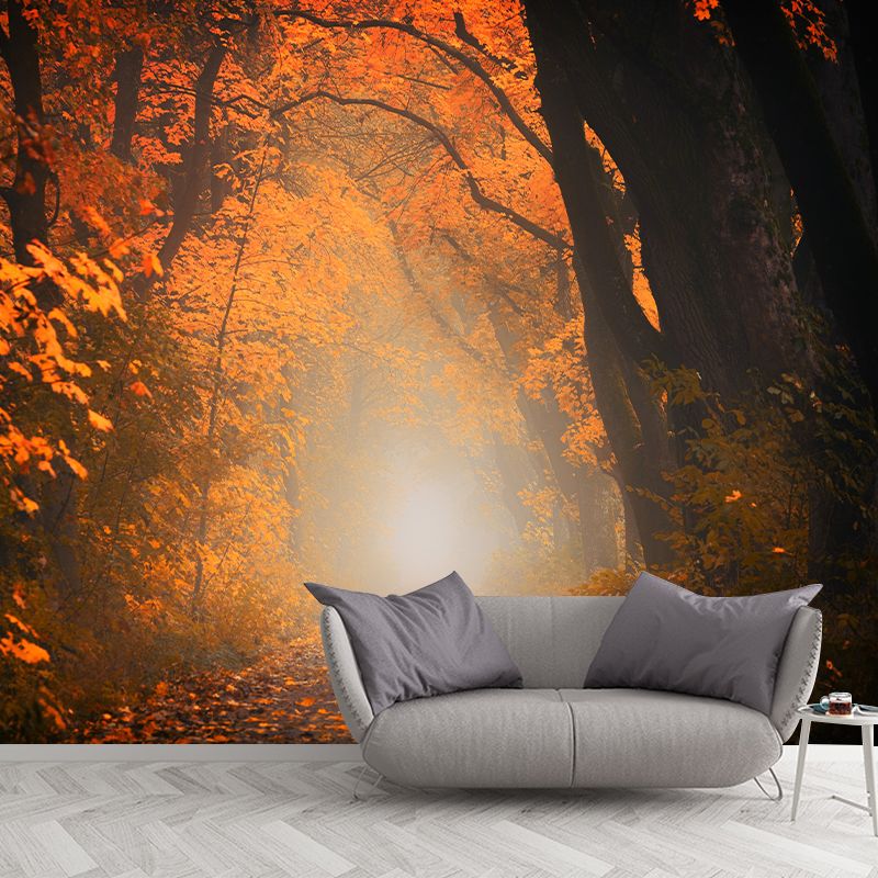Autumn Forest Scenery Wall Covring for Girls' Bedroom Home Decor, Waterproofing