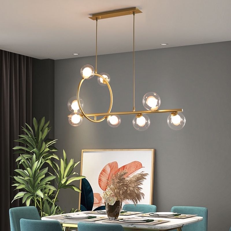 Círculo Dinning Room Illumino de la isla Vidrio Glass Minimal Pends Lighting Fexecture