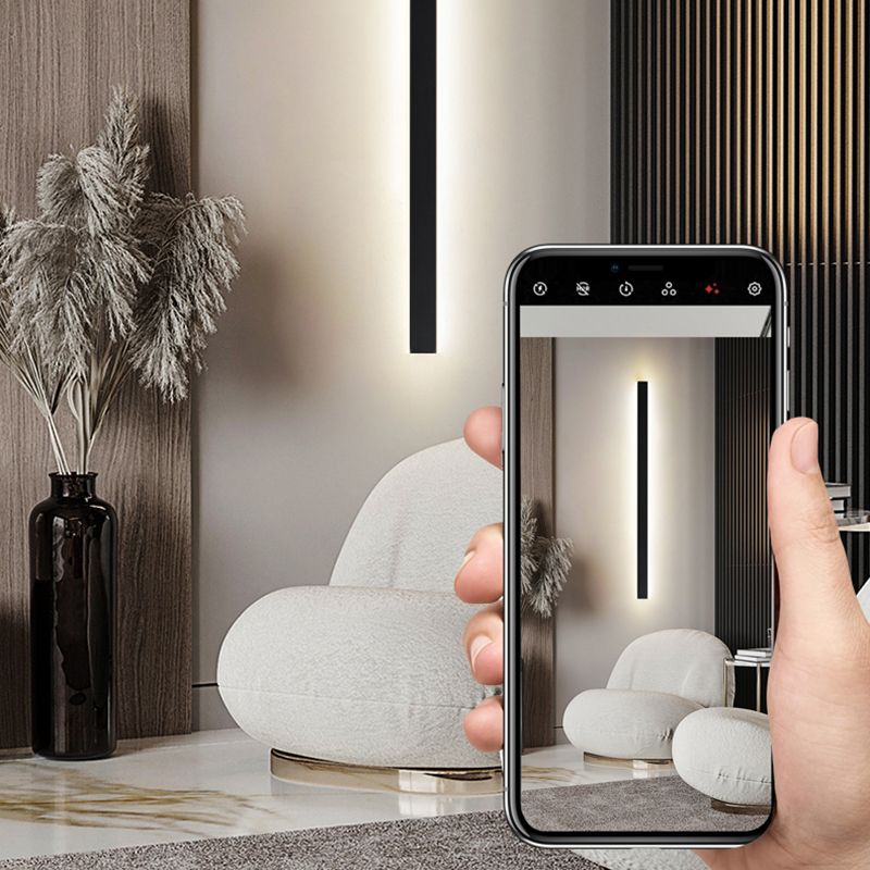 Éclairage de mur en métal linéaire