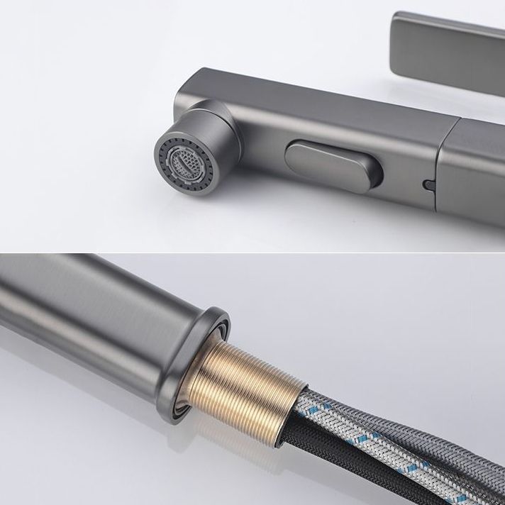 Modern Sink Faucet Pure Color Low Arc Metal Bathroom Sink Faucet