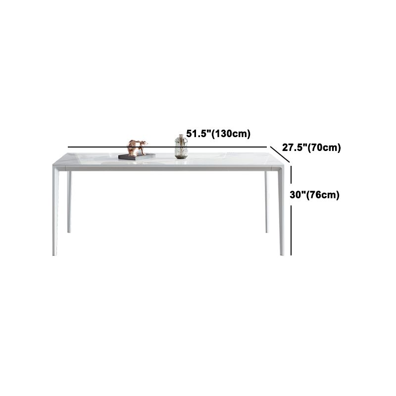 Modern Rectangle Dinette Set 1/4/5/7 Pieces Stone Top Dining Table Set