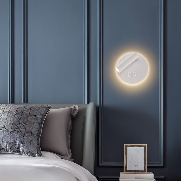 Eigentijdse metalen wand sconce led wand gemonteerd licht voor studieruimte bed