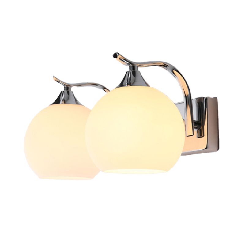 Modern Vanity Lighting Glass Shade Wall Light Fixture for Bathroom